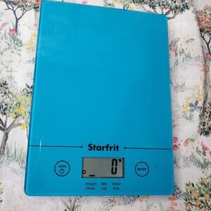 Digital Kitchen Electronic Food Scale -Compact Turquoise Starfrit 5-kg.